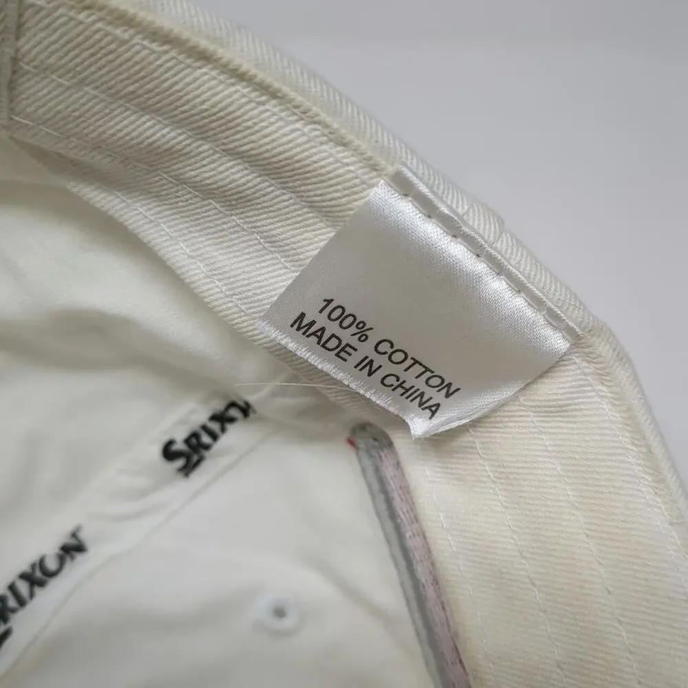 Srixon Baseball Cap White One Size Z-STAR Golf Logo Cotton Slideback Sport Hat